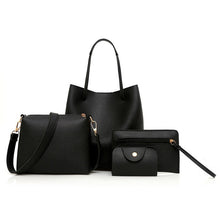 Load image into Gallery viewer, Womens Bags 4Pcs Pattern Leather Handbag Crossbody Messenger Card Package sac main femme borsa donna bolso mujer