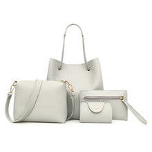 Load image into Gallery viewer, Womens Bags 4Pcs Pattern Leather Handbag Crossbody Messenger Card Package sac main femme borsa donna bolso mujer